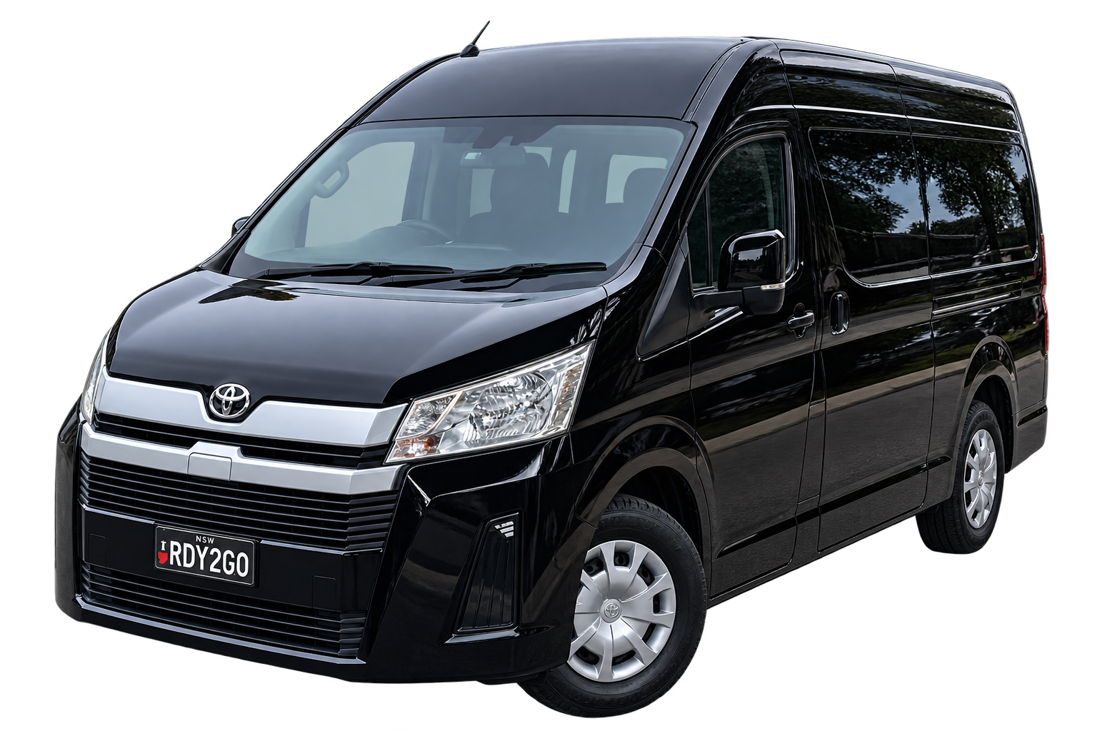Redy2go black passenger van