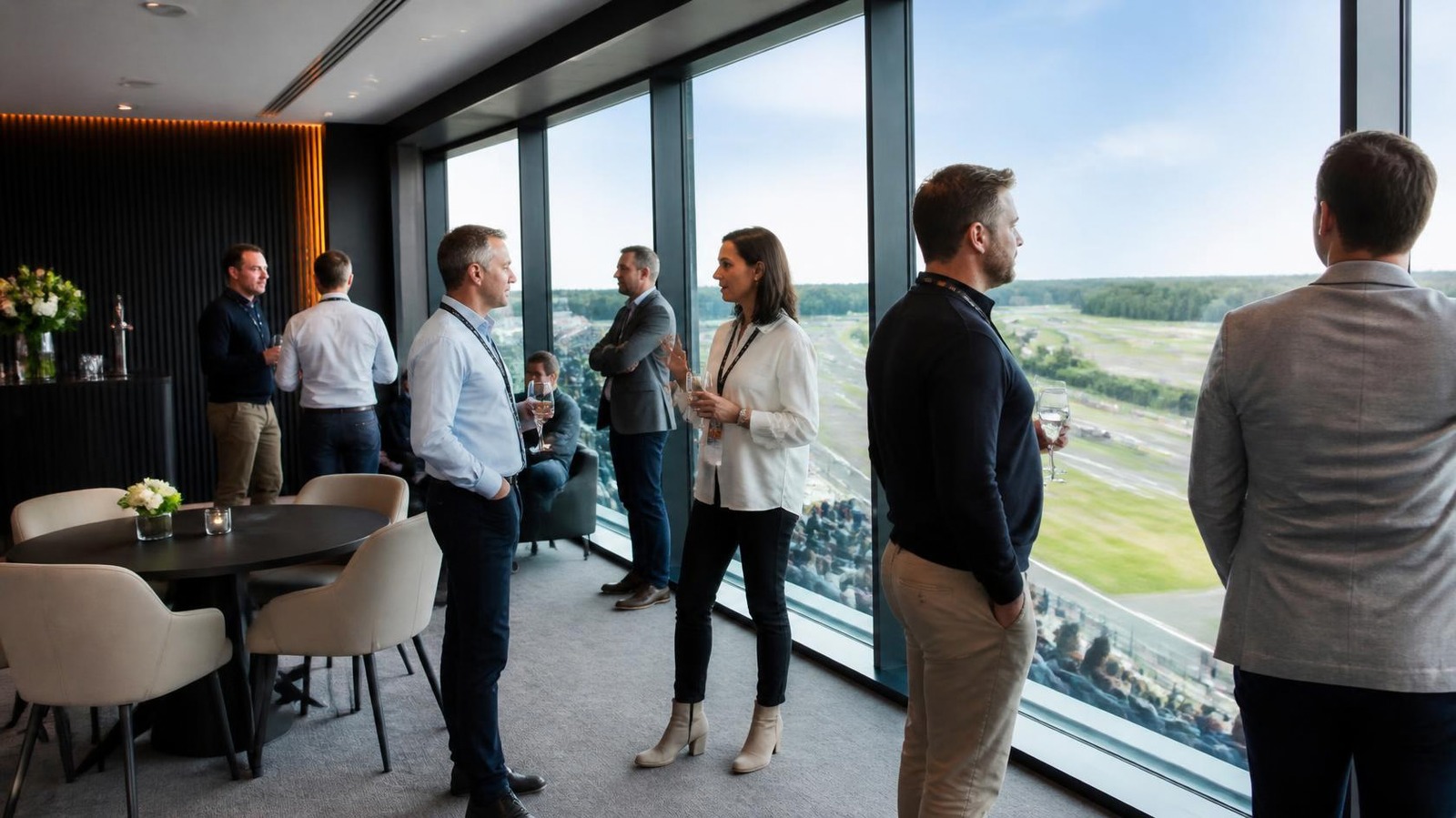 Corporate hospitality suite overlooking the Bathurst race circuit